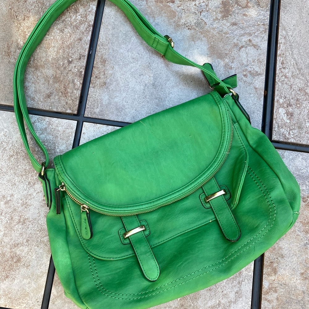 Aldo Heather Green Messenger Crossbody Bag